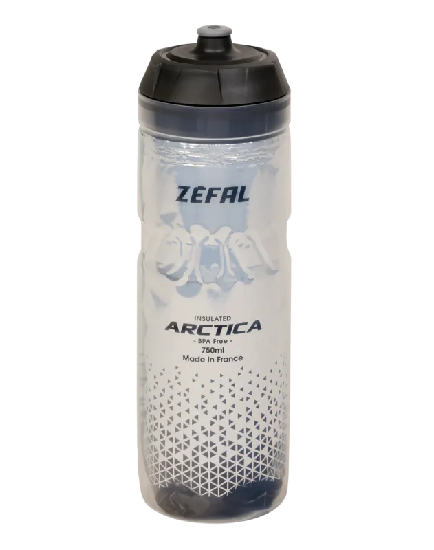 Neu Zefal Arctica 75 Thermo-Trinkflasche 750ml silber/schwarz