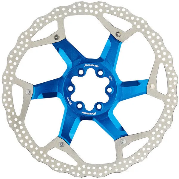 Kostenloser Rückversand Reverse Bremsscheibe 6-Loch Aluminium/Stahl blau