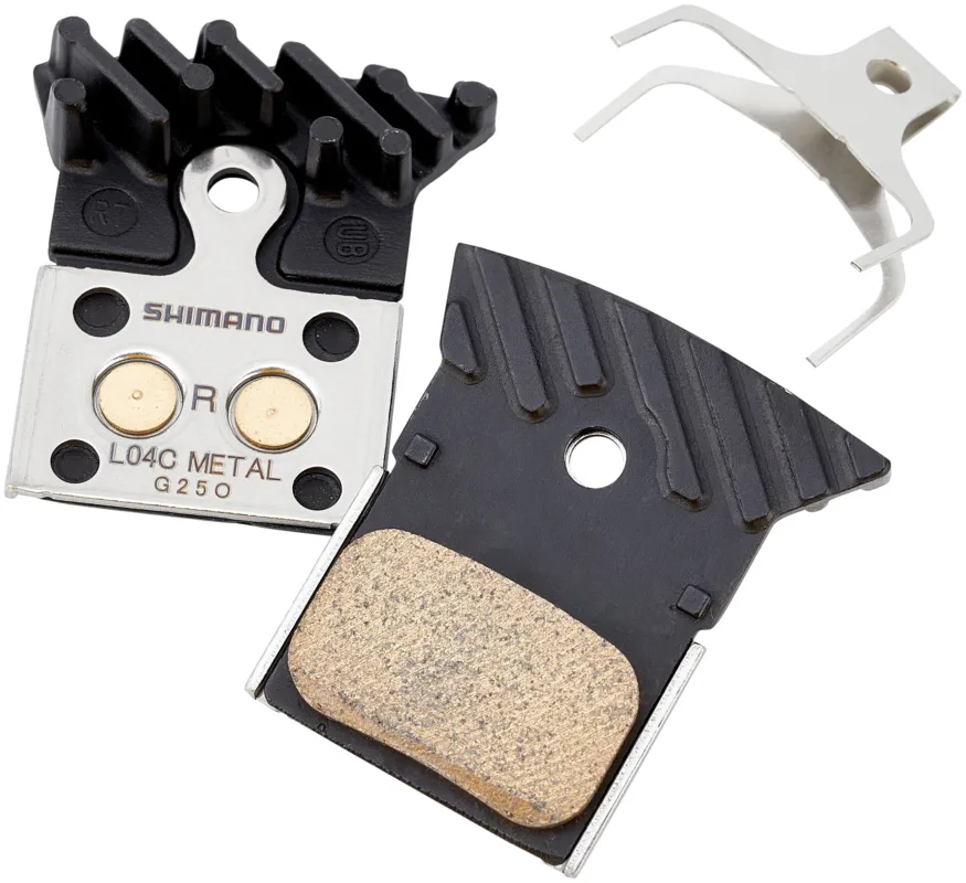 Echt Shimano L04C Scheibenbremsbeläge Metallisch mit Fins für Dura Ace/Ultegra/105/Tiagra/GRX/Metrea