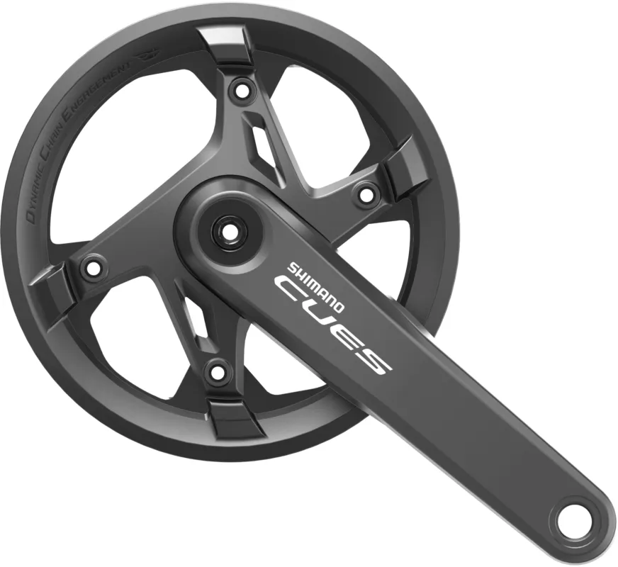 Markenprodukt Shimano Cues FC-U6000-1 Kurbelgarnitur 9/10/11-fach 40Z mit Kettenschutz