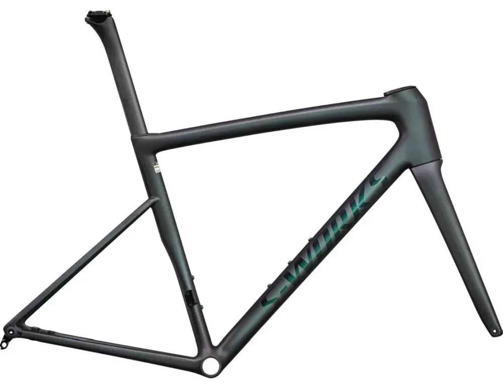 Markenprodukt Specialized TARMAC SL8 S-Works FRAMESET SATIN CARBON/BLACK TINT OVER CHAMELEON BLEND/SUPERNOVA - 56 cm