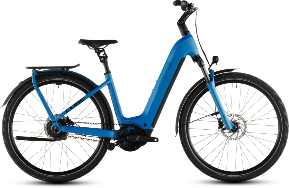 Preisreduziert Cube Kathmandu Hybrid Comfort Pro 800 azure´n´black Tiefeinsteiger 2026 - 62 cm