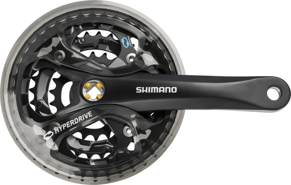 Gratis Versand Shimano Acera Kurbelgarnitur FC-M361 Vierkant mit Kettenschutzring - schwarz | 170,0 mm | 22-32-42