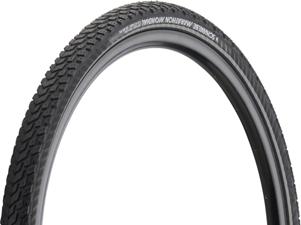 Abverkauf Schwalbe Marathon Mondial ADDIX RaceGuard 28" Drahtreifen - schwarz-reflex | 42 mm | 42-622 | 1.6 " | 28 "
