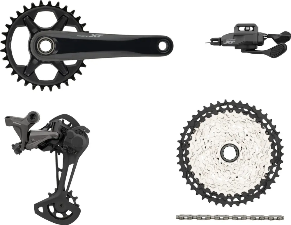 Shimano XT M8100 Gruppe 1x12 32 - schwarz | 170,0 mm\\/Schelle\\/10-45 Mega-Angebot