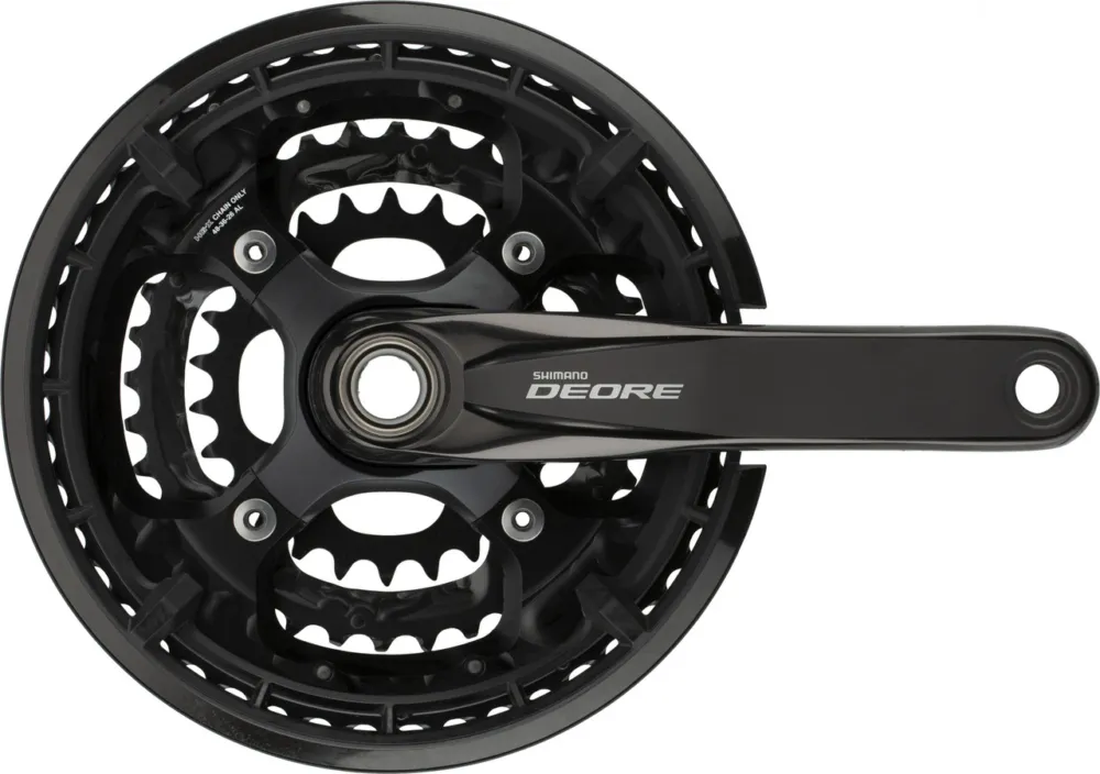 Aktuell Shimano Deore Kurbelgarnitur FC-T6010 Hollowtech II mit Kettenschutzring - schwarz | 170,0 mm | 26-36-48