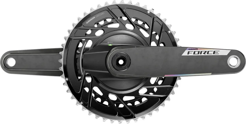 Neu Im Sortiment SRAM Force E1 DUB DM 2x12-fach Carbon Powermeter Kurbelgarnitur - black | 175,0 mm | 35-48