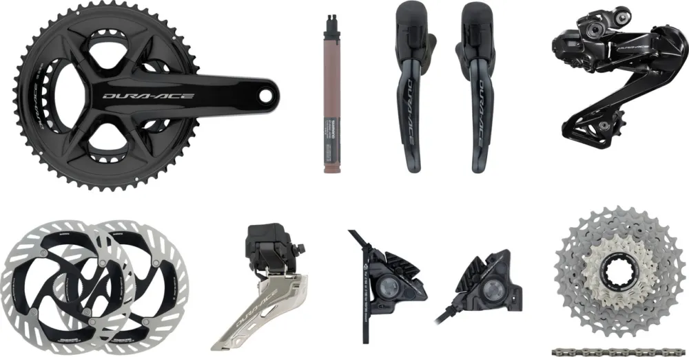 Shimano Dura-Ace Di2 R9250 Gruppe 2x12 - schwarz | 34-50 | 172,5 mm | 11-34 | ohne | Anlöt Mega-Angebot