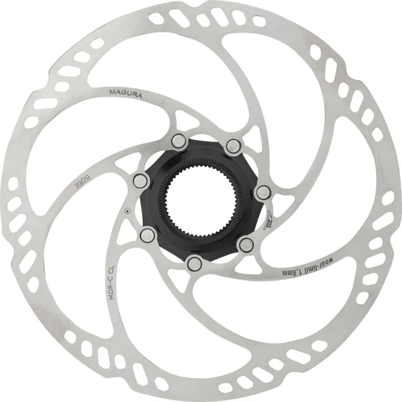 Magura Bremsscheibe MDR-C CL Center Lock für Steckachse - silber | 203 mm Expressversand