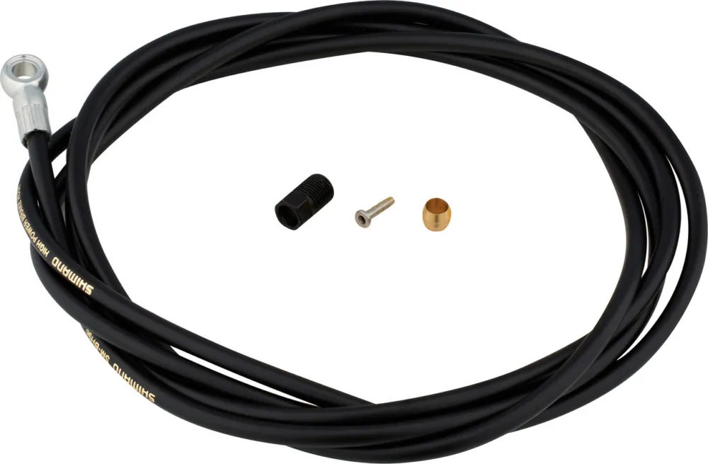 Geprüft Shimano Bremsleitung SM-BH90-SBM-A kürzbar mit Banjo XT (M8100), SLX (M7100) - schwarz | 2000 mm