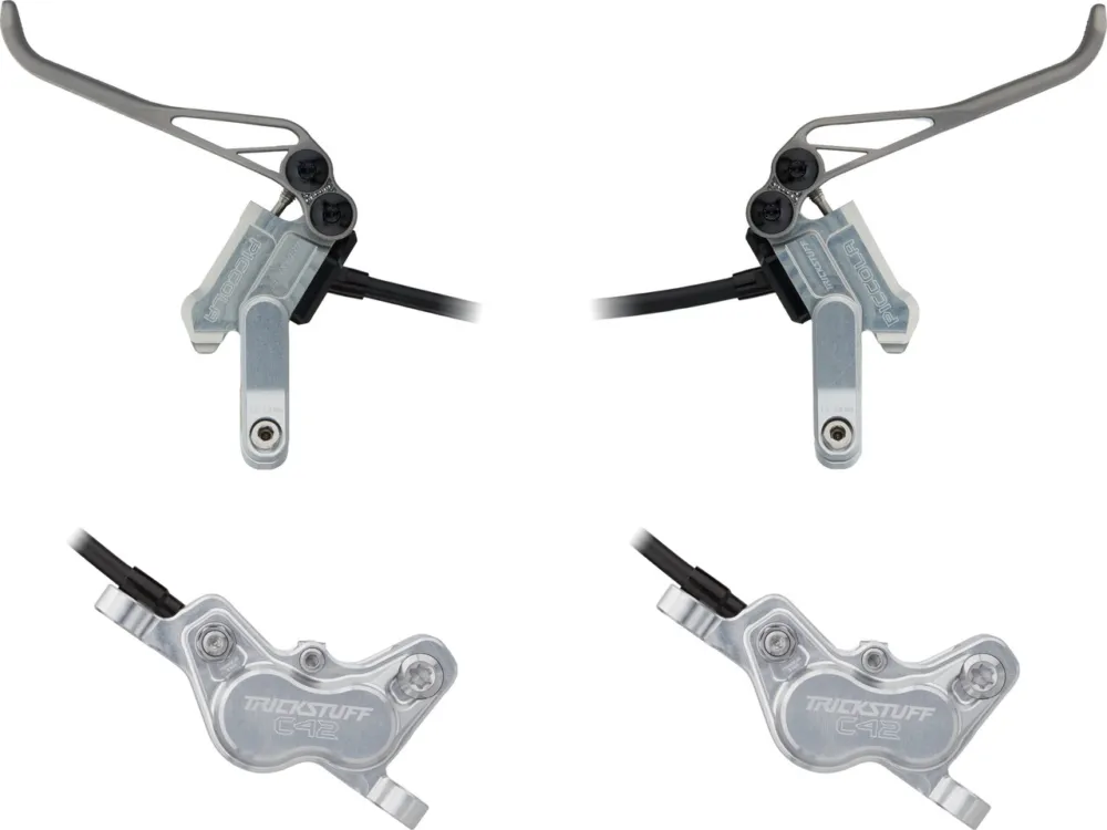 Trickstuff Piccola HD Titan v+h Set Scheibenbremse - silber-schwarz | links\\/rechts (seitenspezifisch ) | Set Schnäppchen