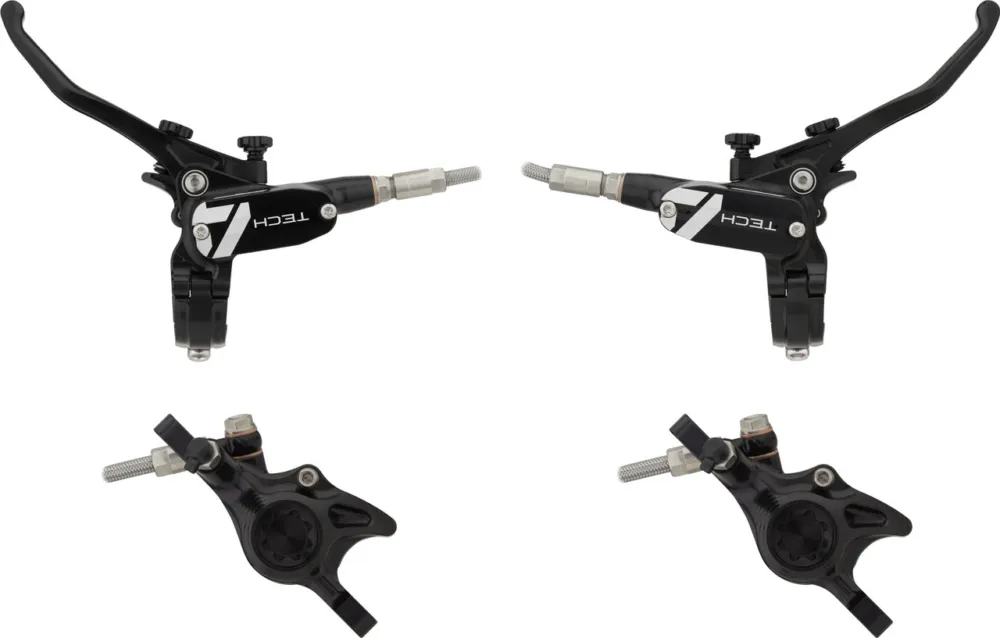 Top-Seller Hope Tech 4 X2 v+h Set Scheibenbremse mit Stahlflexleitung - black-black | Set | links\\/rechts (seitenspezifisch )