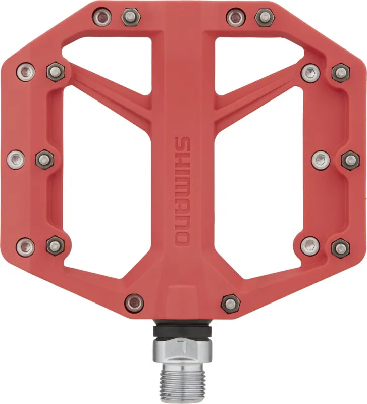 Zertifiziert Shimano Plattformpedale PD-GR400 - rot