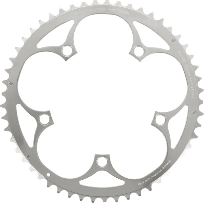 Top-Seller TA Kettenblatt Alize, 5-Arm, außen, 130 mm Lochkreis - silber | 54 Z