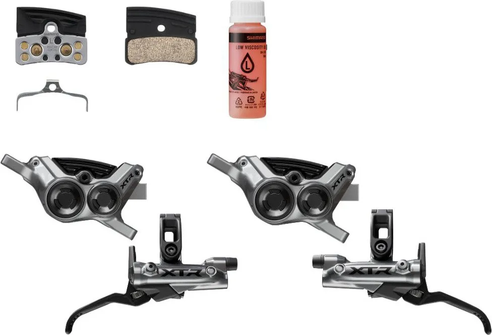 Shimano XTR BL-M9220+BR-M9220 v+h Set Scheibenbremse - schwarz-silber | links\\/rechts (seitenspezifisch ) | Set Beliebt