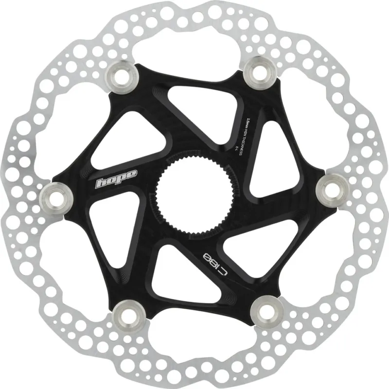 Rabatt Hope MTB Bremsscheibe Center Lock Floating - black | 180 mm