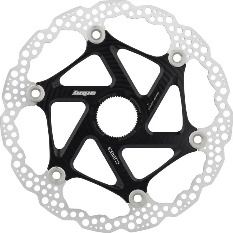 Hope MTB Bremsscheibe Center Lock Floating - black | 203 mm Saisonangebot