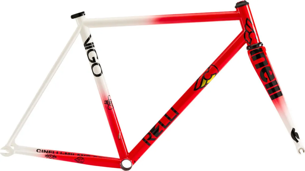 Top-Angebot Cinelli Vigorelli Stahl Rahmenkit - 80s team red-white | 45 mm | 1 1\\/8" - 1,5" tapered | XL