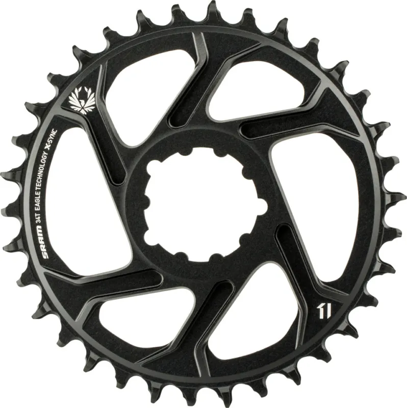 Neu Im Sortiment SRAM Kettenblatt X-Sync 2 Direct Mount 6 mm für X01/XX1/GX Eagle - black | 34 Z