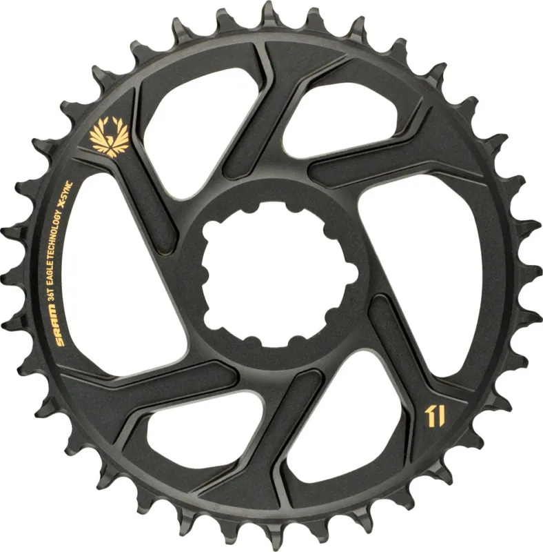 SRAM Kettenblatt X-Sync 2 Direct Mount 6 mm für X01/XX1/GX Eagle - gold | 36 Z Preis Gesenkt