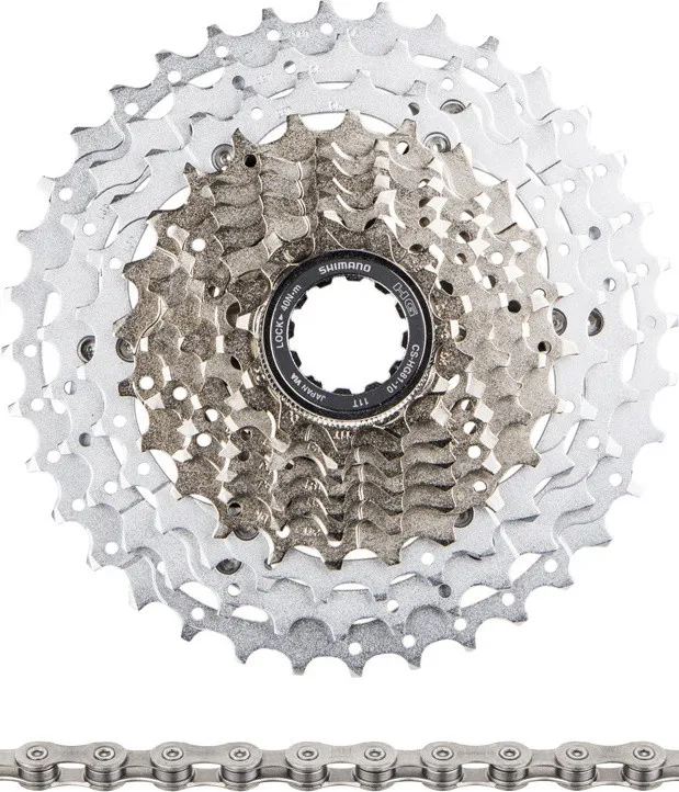 Shimano SLX Kassette CS-HG81-10 + Kette CN-HG95 10-fach Verschleißset - silber | 116 | 11-36 Sale