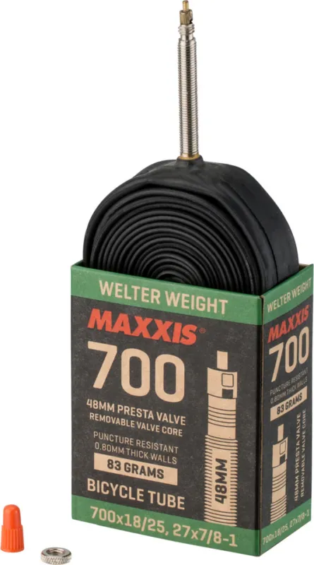 Sofort Bestellen Maxxis Welterweight 28" Schlauch - schwarz | 18-622 bis 50-622 | SV | 700 x 33-50 SV 48 mm | 48 mm