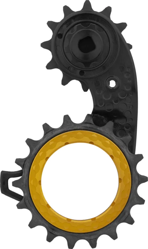 absoluteBLACK HOLLOWcage Carbon Ceramic Oversized Schalträdchen-System SRAM eTap AXS - gold | 12 Zähne (Leitrolle )/18 Zähne (Spannrolle ) Sonderaktion