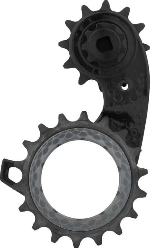 absoluteBLACK HOLLOWcage Carbon Ceramic Oversized Schalträdchen-System SRAM eTap AXS - titanium | 12 Zähne (Leitrolle )/18 Zähne (Spannrolle ) Rabatt