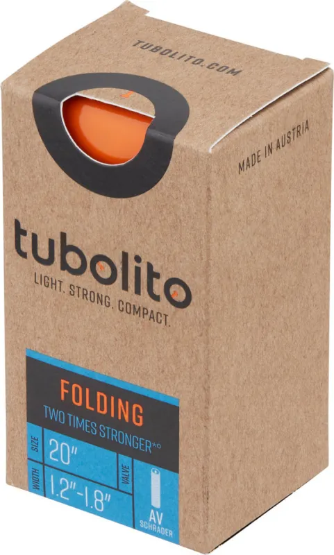 tubolito Tubo-Folding-Bike Schlauch 20" - orange | 30-406 bis 47-406 | AV | 20 x 1,2-1,8 AV 40 mm | 40 mm Super-Preis