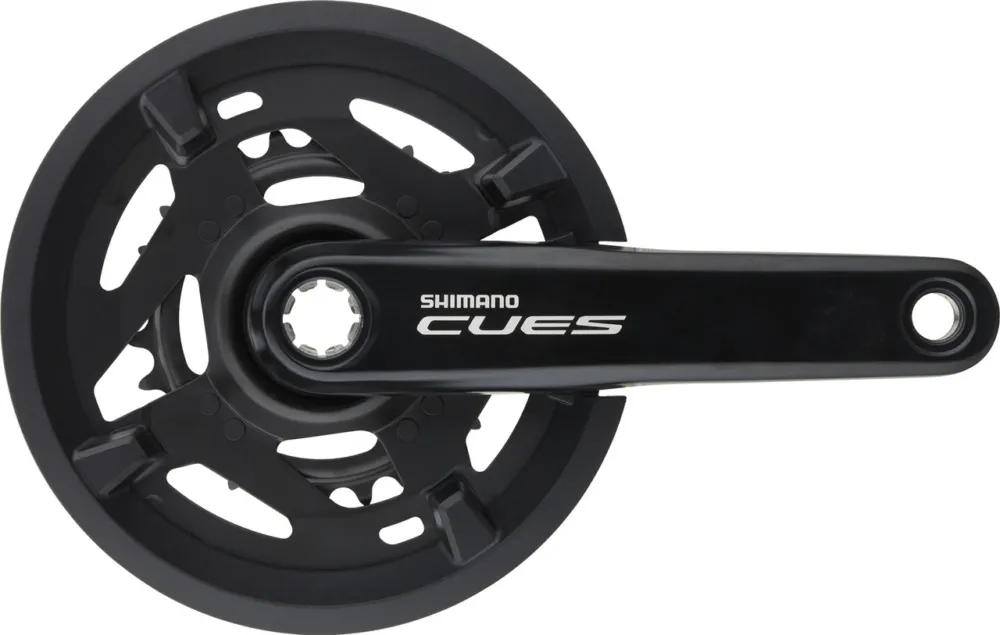 Shimano CUES Kurbelgarnitur FC-U4010-2 mit Kettenschutzring - schwarz | 175,0 mm | 26-40 Beliebt