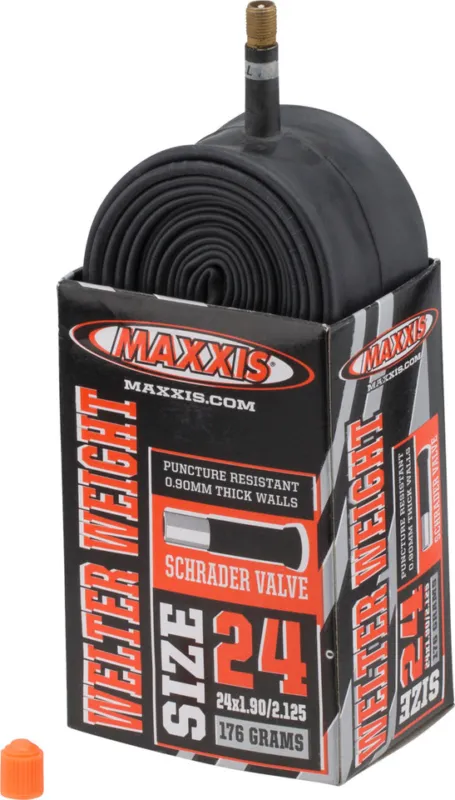 Finale Aktion Maxxis Welterweight 24" Schlauch - schwarz | AV | 24 x 1,5-2,5 AV 48 mm | 48 mm