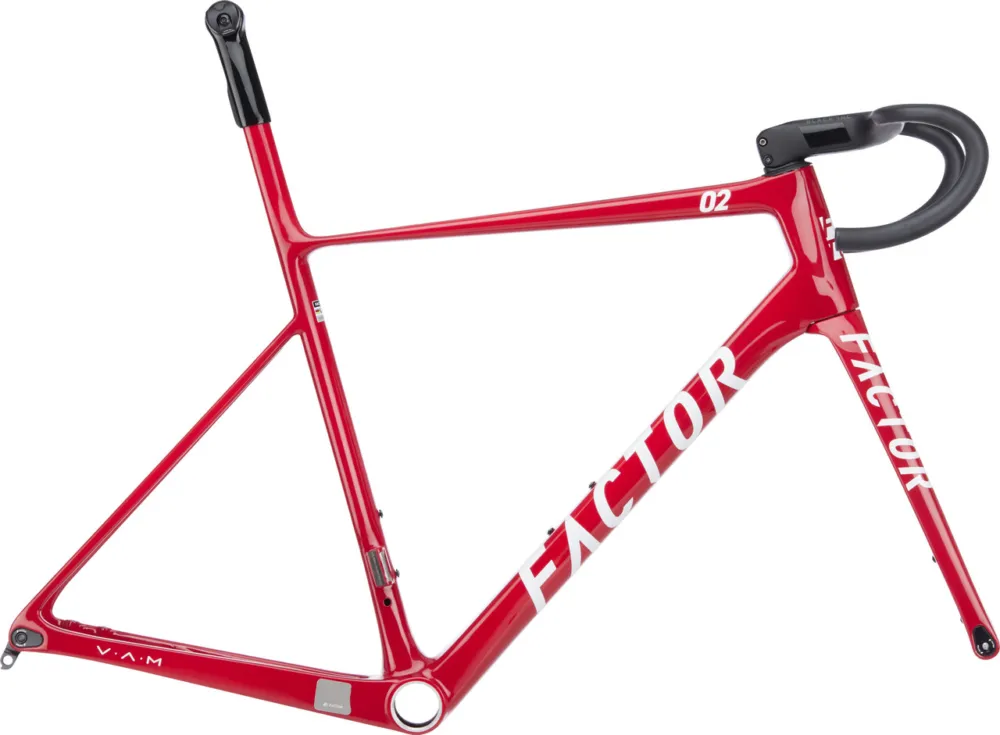 Direktkauf Factor O2 V.A.M. Disc T47a Shimano Carbon Rahmenkit Modell 2023 - red velvet | 58 cm/120 mm x 40 cm/SB 25 mm