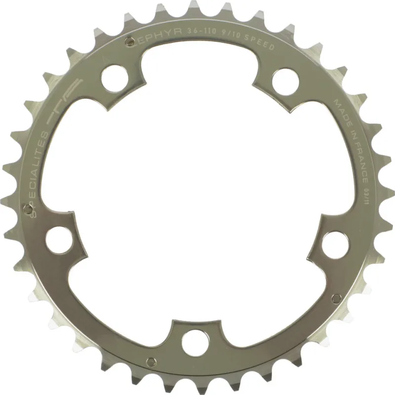 Saisonangebot TA Kettenblatt Zephyr, 5-Arm, Mitte, 110 mm Lochkreis - silber | 42 Z