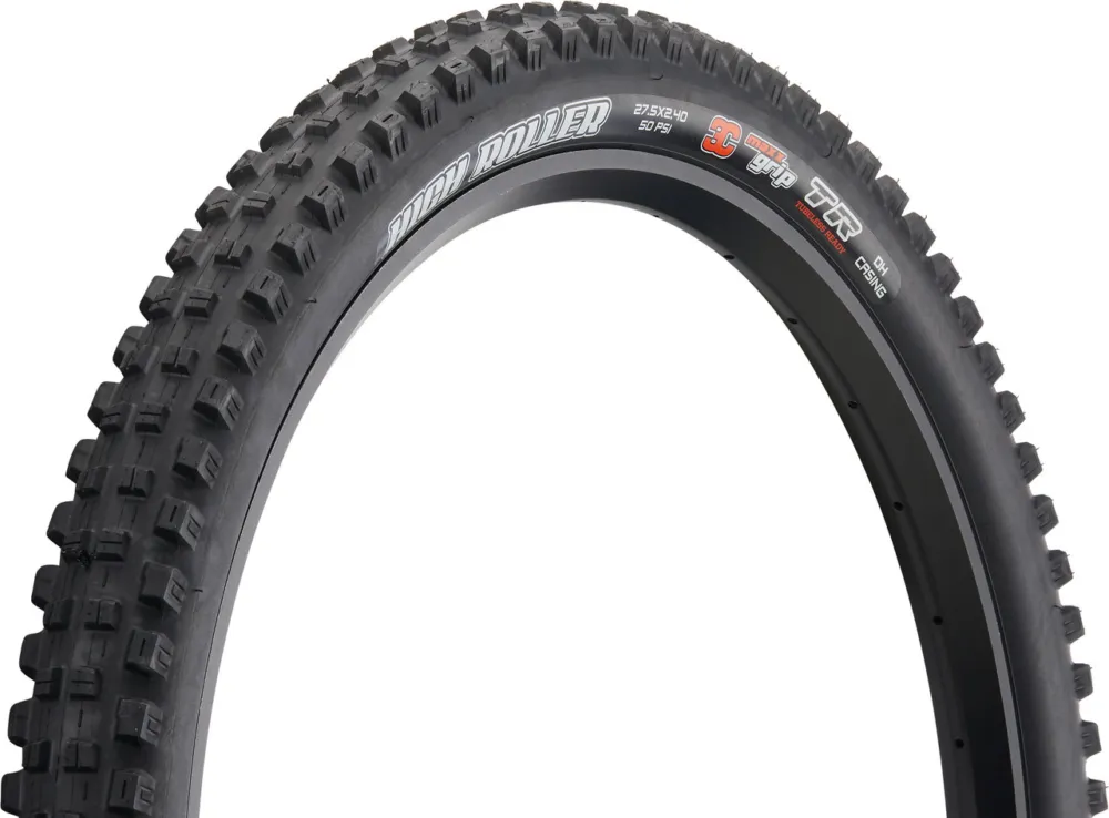 Preisreduziert Maxxis HighRoller III 3C MaxxGrip DH WT TR 27,5" Faltreifen - schwarz | 2.4 " | 27.5 " | 61-584 | 61 mm