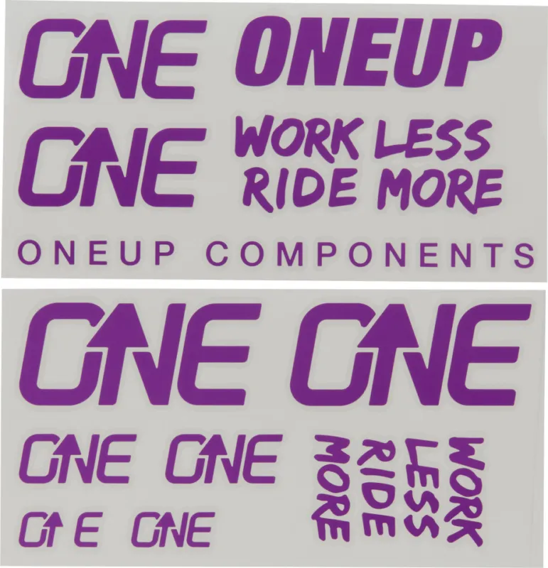 Expressversand OneUp Components Decal Kit Aufklebersatz - purple