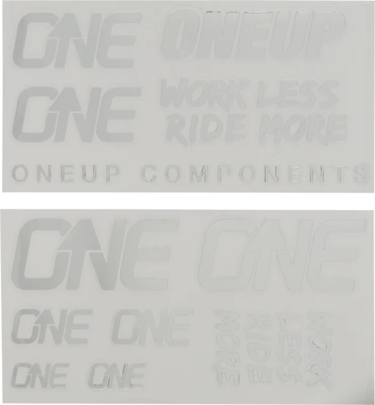 Markenware OneUp Components Decal Kit Aufklebersatz - silver
