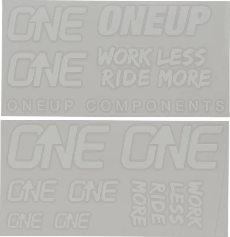 Sichere Zahlung OneUp Components Decal Kit Aufklebersatz - white
