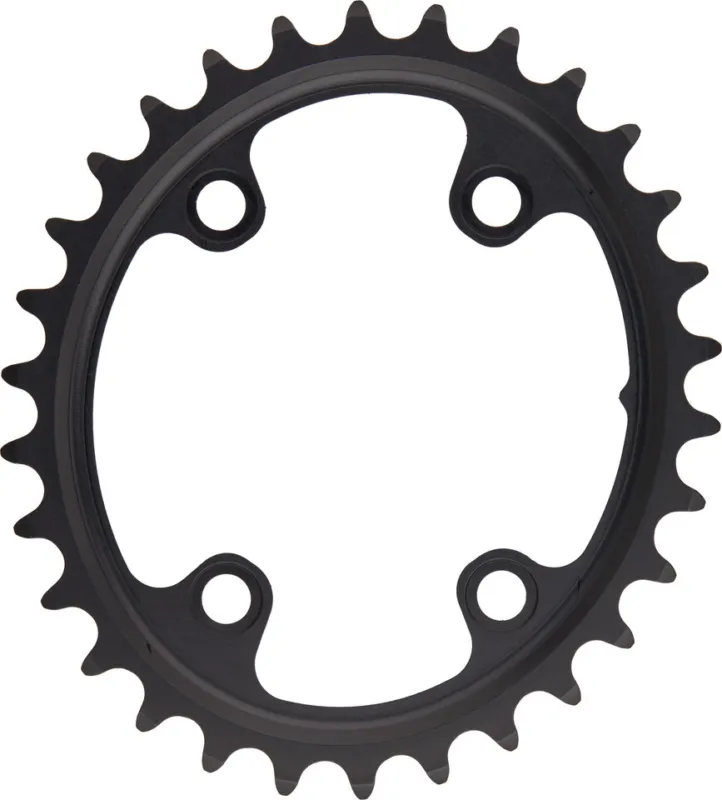 Rotor Shimano GRX Kettenblatt, 4-Arm, Q-Rings, 110/80 mm Lochkreis - schwarz | 30 Z Preis Gesenkt