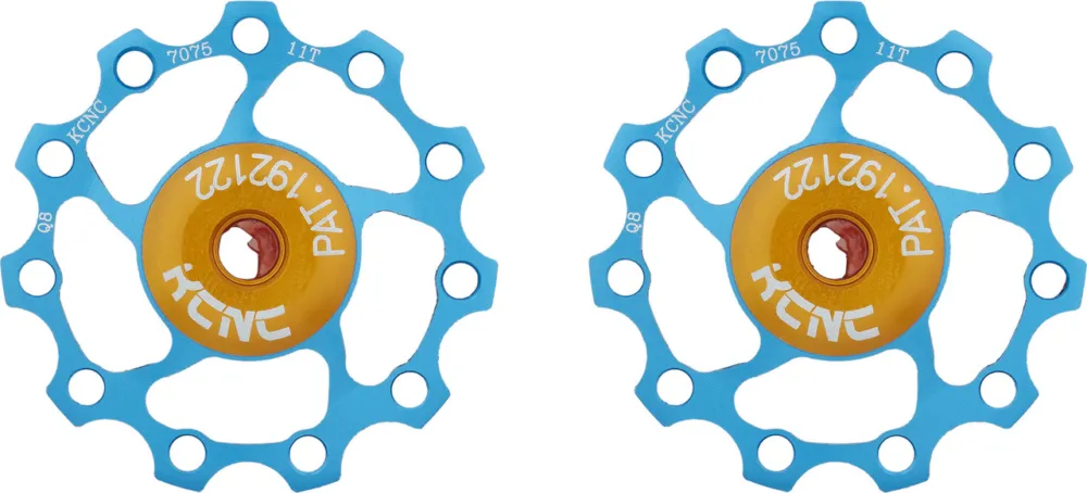 KCNC Jockey Wheel Alu Schalträdchen - 1 Paar - blue | 11 Zähne Heißes Angebot