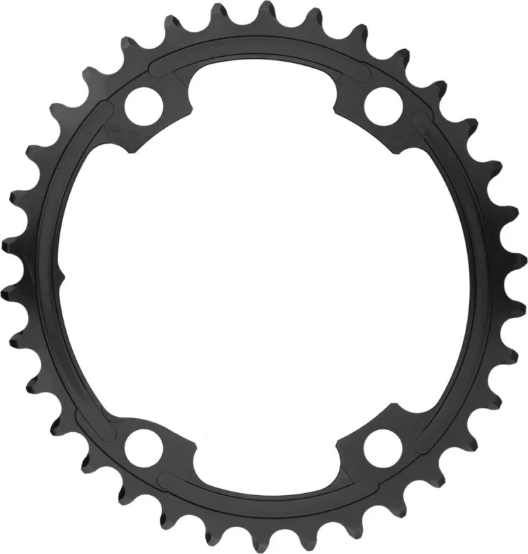 Echt absoluteBLACK Oval Road 110/4 Kettenblatt für Shimano Dura-Ace R9100 / Ultegra R8000 - black | 38 Z