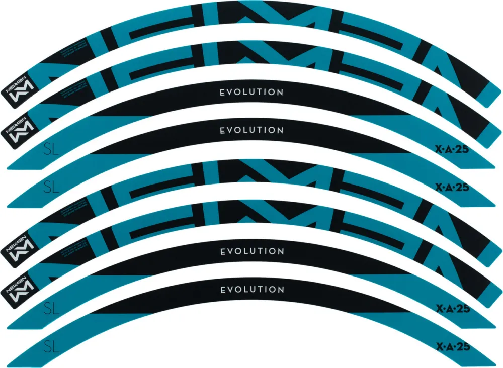 Neue Kollektion NEWMEN Felgen Decal Kit X.A.25 - turquoise | 27,5"