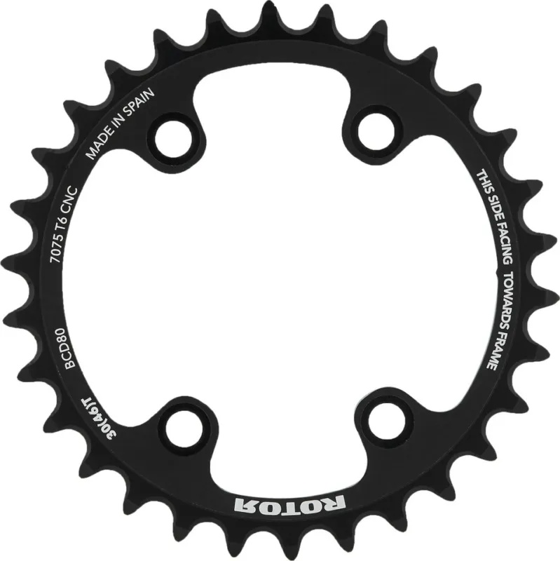 Rotor Shimano GRX Kettenblatt, 4-Arm, noQ, 110/80 mm Lochkreis - schwarz | 30 Z Ausverkauf