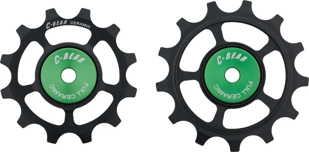 C-BEAR Schalträdchen OCM Shimano Dura-Ace 12-fach Full Ceramic - schwarz | 14 Zähne (Leitrolle )/16 Zähne (Spannrolle ) Preisknaller