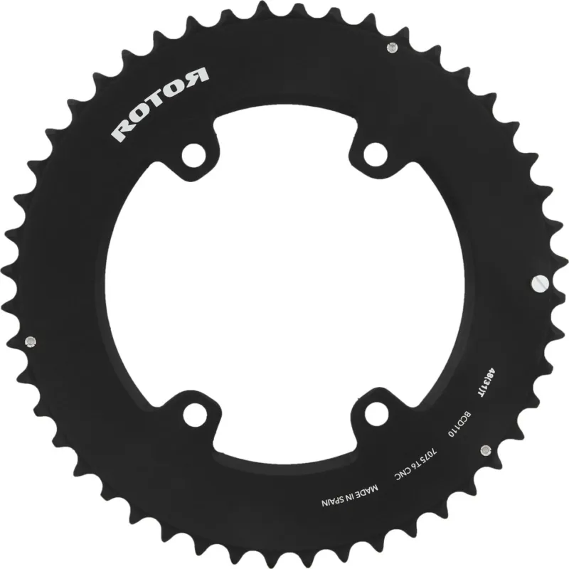 Kracherpreis Rotor Shimano GRX Kettenblatt, 4-Arm, noQ, 110/80 mm Lochkreis - schwarz | 48 Z