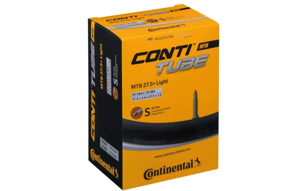Aktuell Continental Schlauch MTB 27.5 B+ light 27.5x2.6-2.8" 65/70-584 SV 42mm