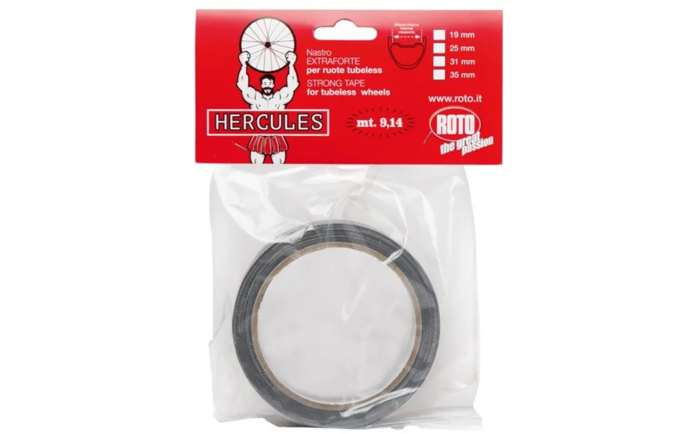 Nur Für Kurze Zeit Hercules Felgenklebeband Roto 9,14m x 25mm, Rolle, schwarz