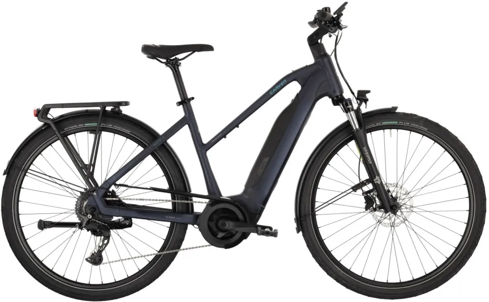 Carver Route E.420 - B-Ware - 545 Wh - 28 Zoll - Trapez - black blue/dark anthracite/tur - Größe 50 CM Kracherpreis