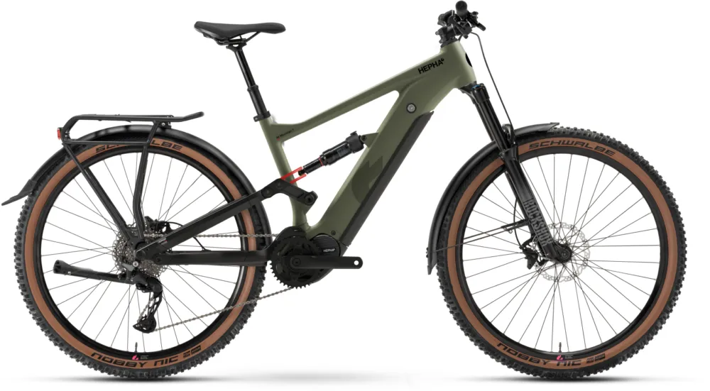 Hepha All Mountain 7 Alloy Long Range SUV - 710 Wh - 29 Zoll - Fully - 2026 - Dark Olive / matt - Größe L / 48cm Zertifiziert