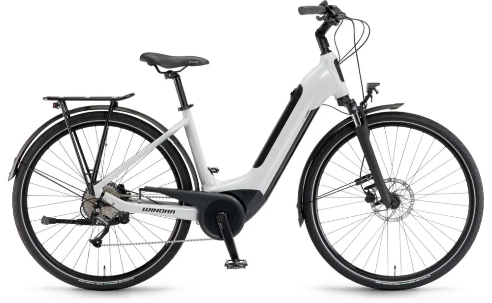 Abverkauf Winora Tria 7 eco - 400 Wh - 28 Zoll - Tiefeinsteiger - smoke - Größe 41 CM