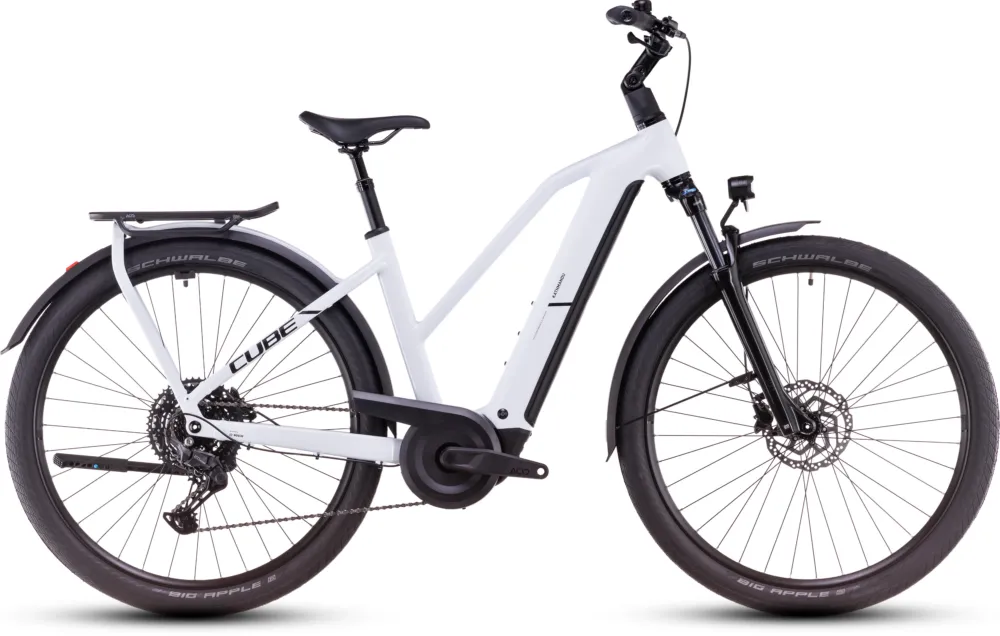 Cube Kathmandu Hybrid ONE 800 - 800 Wh - 28 Zoll - Trapez - polarwhite´n´black - Größe 46 CM Neu Im Sortiment
